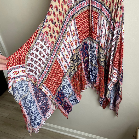 Francesca’s / Handkerchief Asymmetrical Midi Dress - Picture 2 of 10